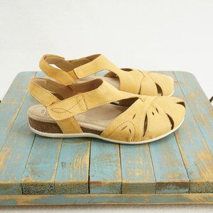 Earth Origins Womens Birdine Slingback Sandals Size 9 Mustard Yellow Nubuck